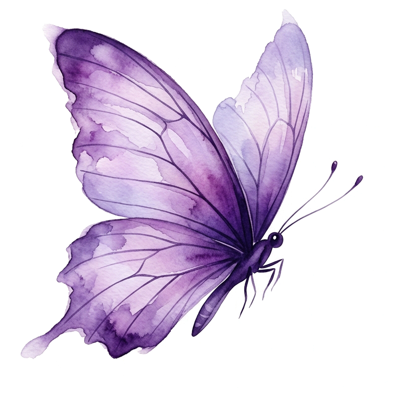 Borboleta roxa — símbolo dos cuidados paliativos